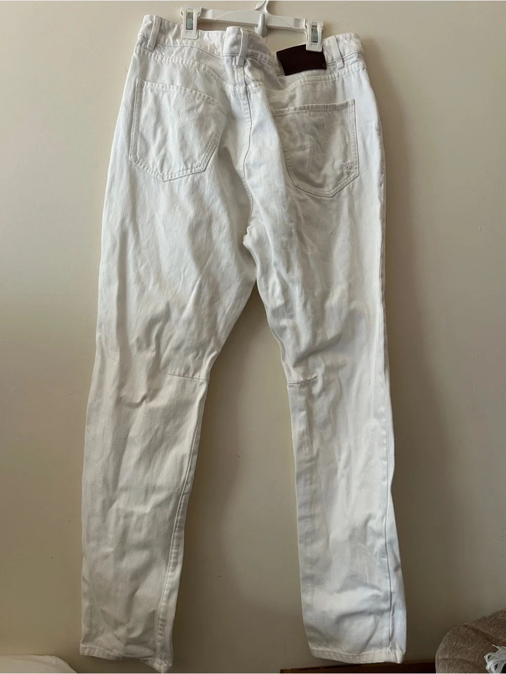 BRUNELLO CUCINELLI ‘Leisure Fit’ Lightweight White Denim Jeans Mens Italy